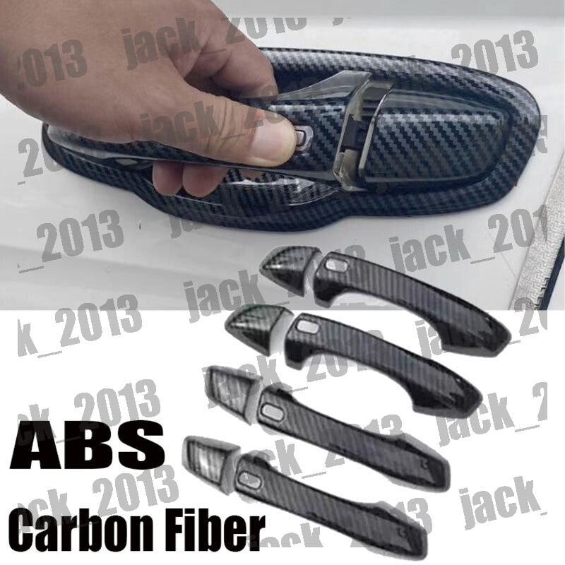 carbon fibre Side for Smart Door Handle Covers Trim for Volkswagen for VW Atlas 2017-21