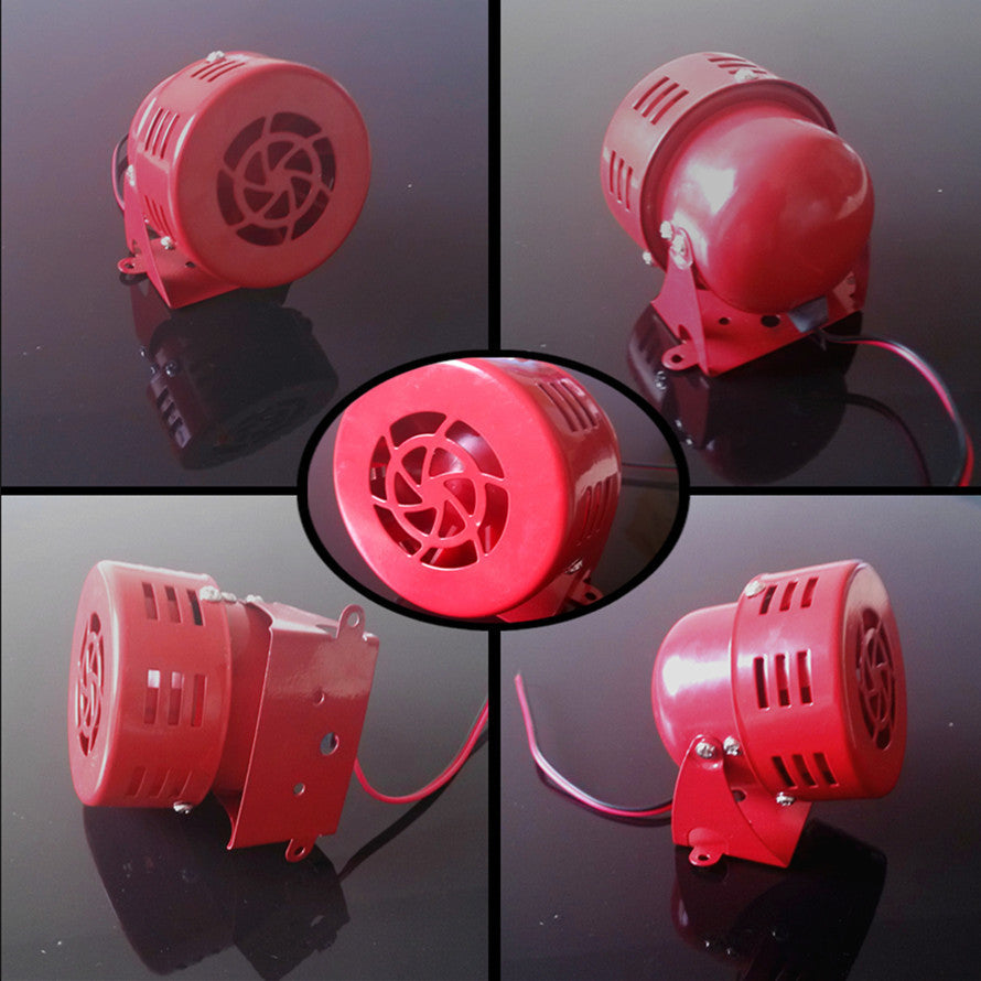 12V Motor Driven Air Raid Siren Red Horn Sound Fire Security Rescue