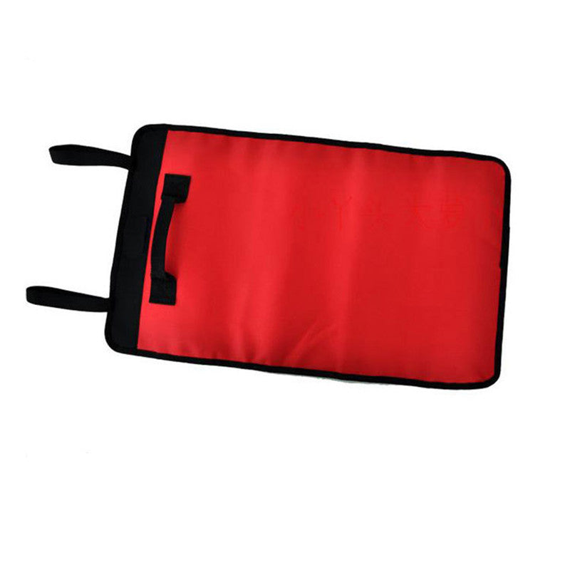 1x Red Oxford Canvas Reel Roll Type Storage Bag Tool Pocket Pouch Car Tool Reels