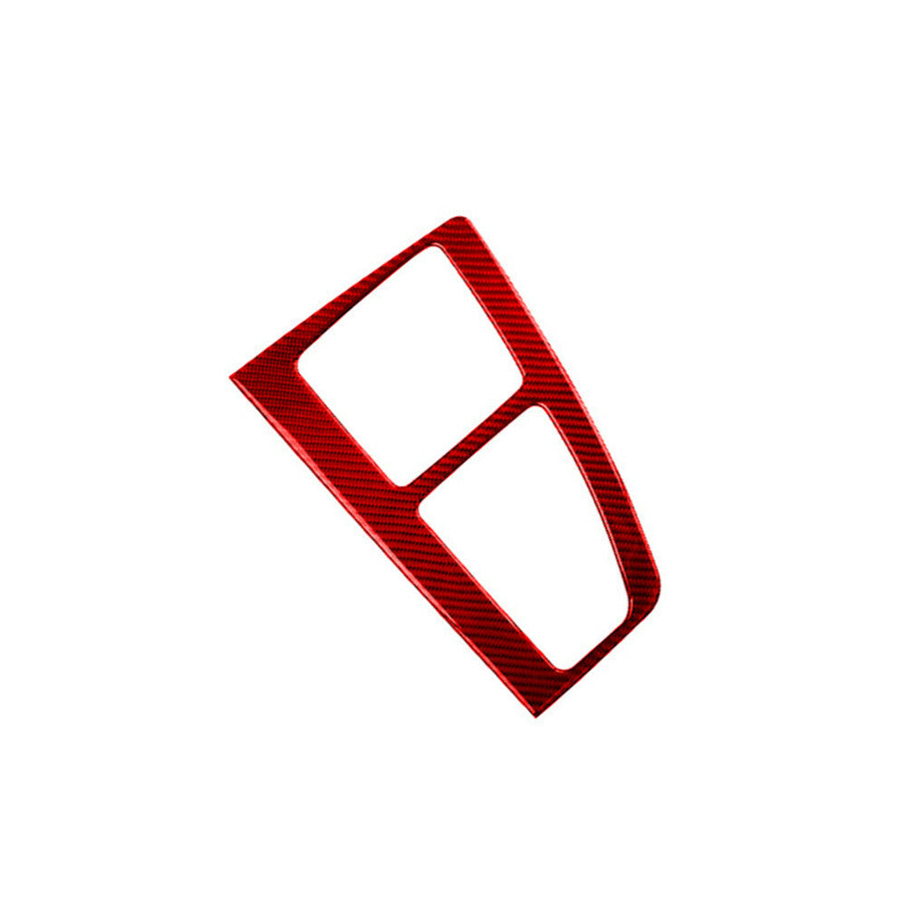 for Audi Q5 2018-2021 Red Carbon Fiber Interior Gear Shift Panel Cover Trim