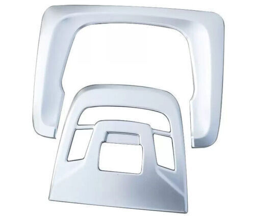 2X Front Reading Light Matte Silver Cover Trim for Toyota Highlander 2020-2024