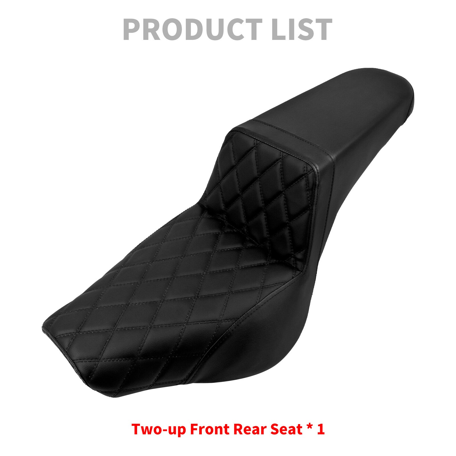 Driver Rider Passenger 2-Up for Seat Cushion Fit for Harley Softail Street Bob 18-23