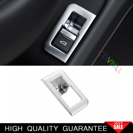 Fit for Audi A6 A7 2019-24 ABS Matte Silver Tailgate Rear Door Switch Cover Trim