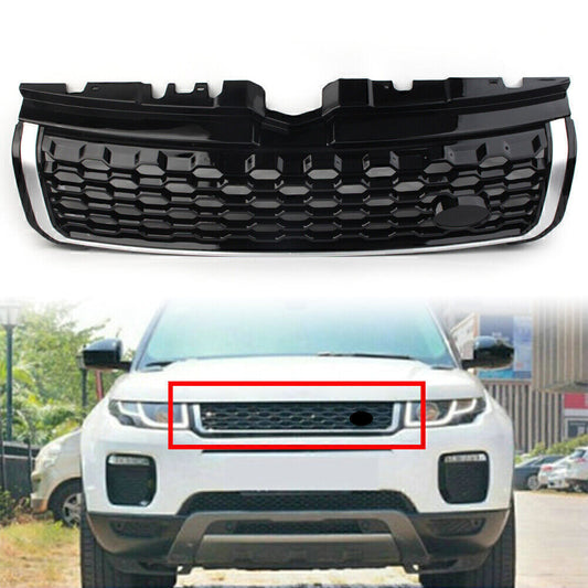 Upper Front Grille Grill for Range Rover Evoque 2010-15 2016 2017 2018 Black Car