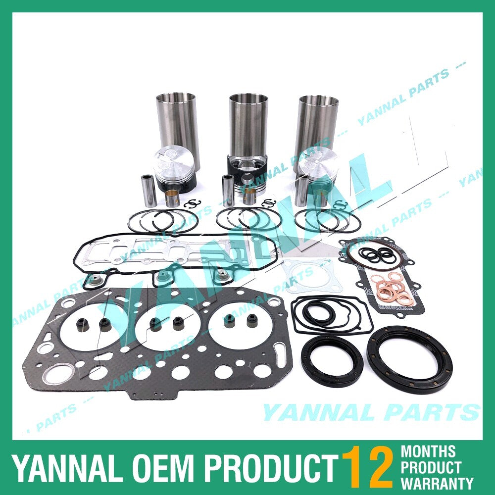 3TNV70 Overhaul and Rebuild Kit with Complete Gaskets for Yanmar Diesel Engines