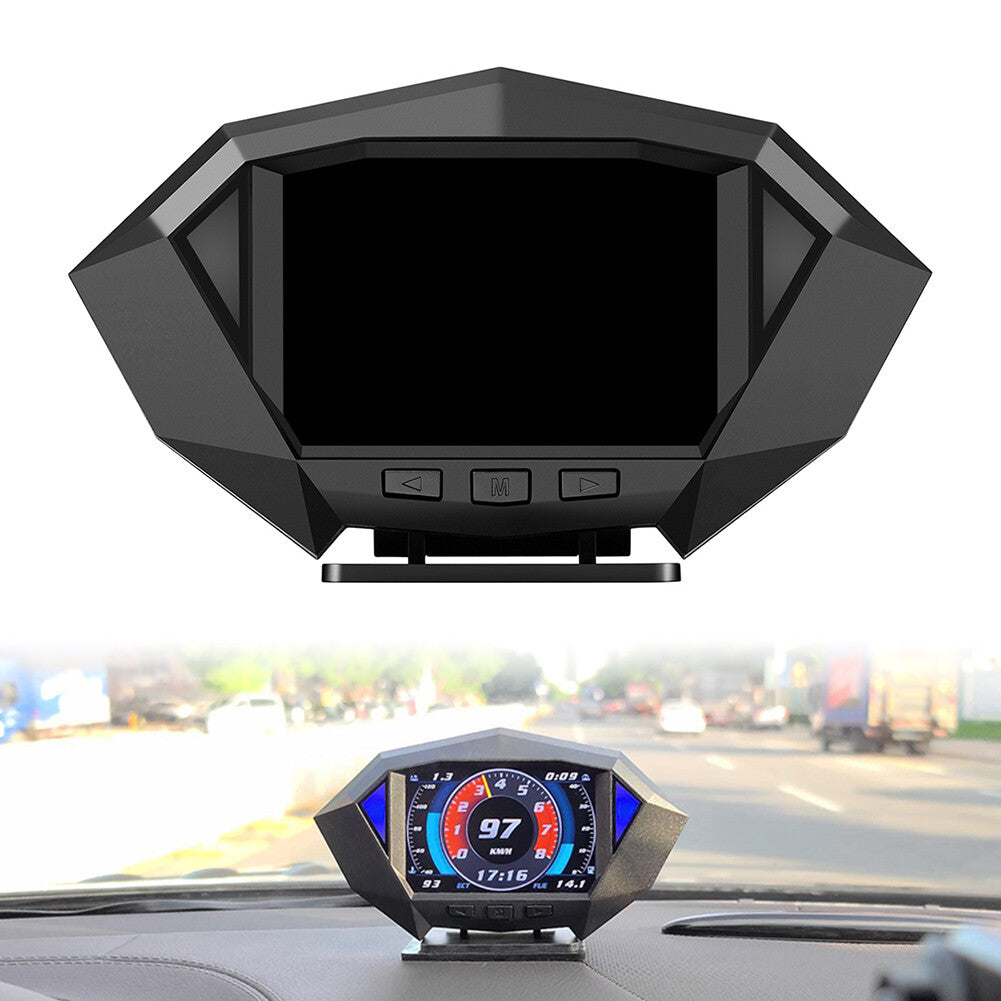 OBD2 HUD GPS Head Up Display Car Digital Speedometer Speed Indicator Slope Meter