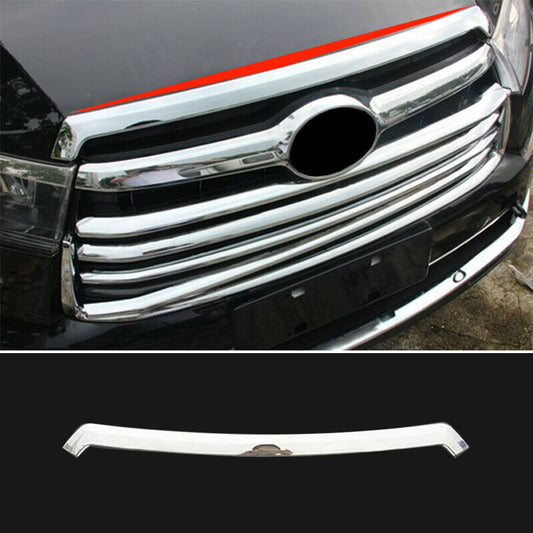 Chrome Front Engine Hood Grille Trim Strip Cover for Toyota Highlander 2014-2019