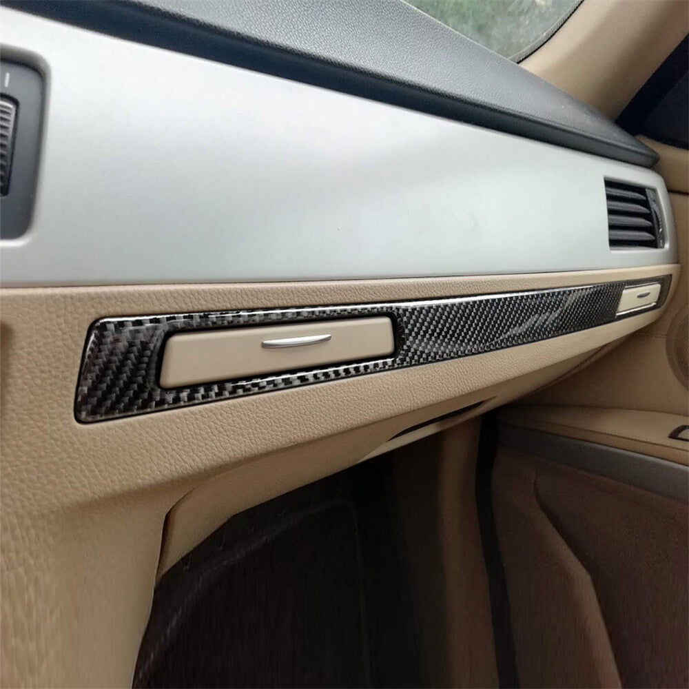 Carbon Fiber for Co -pilot Cup Holder Strip Trim for BMW 3 Series E90 E92 E93 2005-12