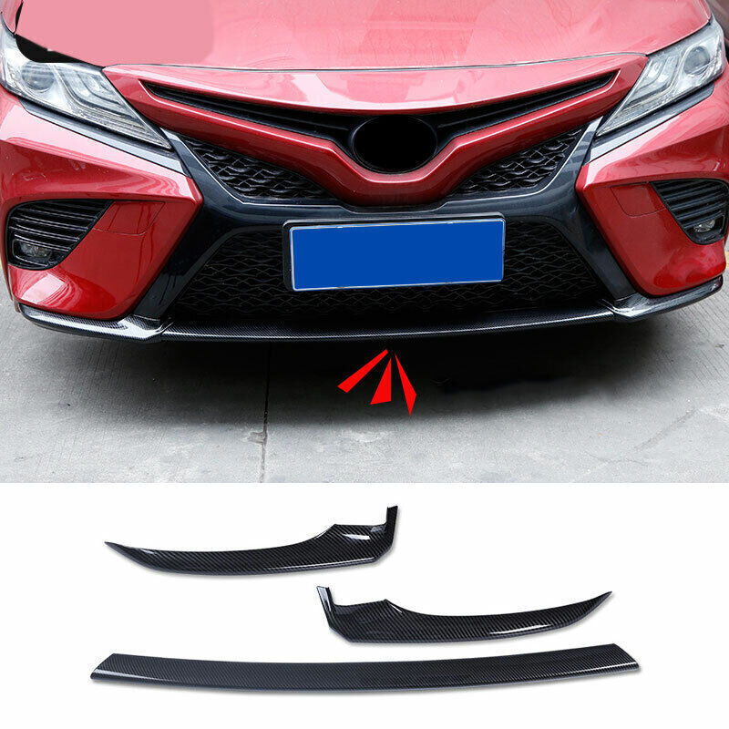 3Carbon Fiber ABS Front Bumper Bottom Guard Cover for Toyota for Camry 18-20 SE XSE