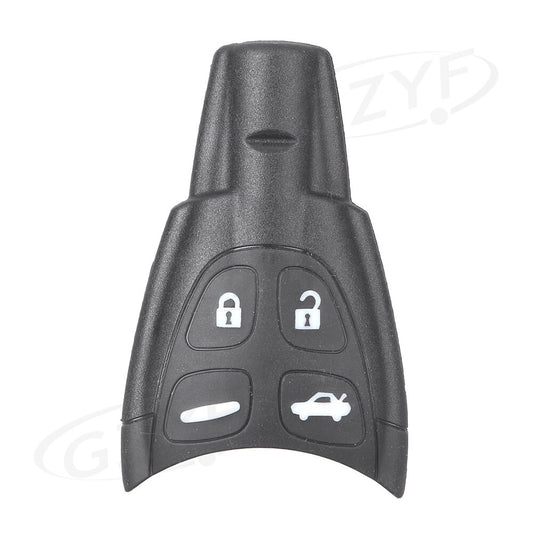 Car Black 4-Buttons Key Fob Shell Case Cover fit for Saab 9-3 Sport Sedan 2003-2011