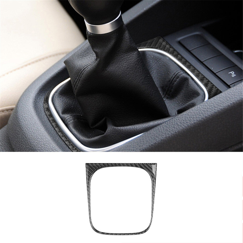 Carbon Fiber Manual Gear Shift Cover Trim for Volkswagen for Jetta Sedan 2011-2014