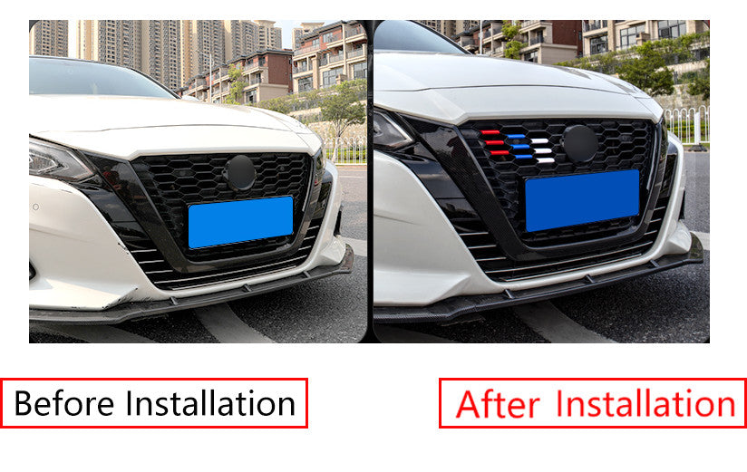 9X Three-Colour Front Centre Grille Mesh Cover Trim Fit for Nissan Altima 19-22