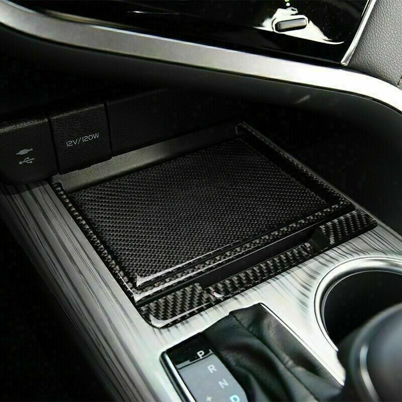 Carbon Fiber Center Console Storage Box Panel Trim 4X for Toyota for Camry 2018-2023
