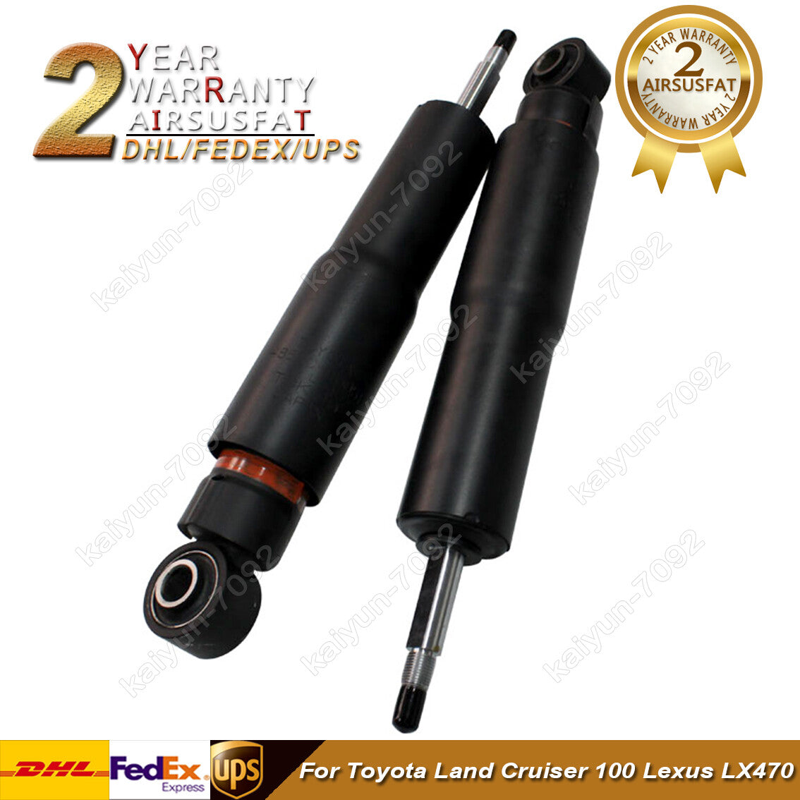 2x Rear Left Right Shock Absorbers for Toyota for Land Cruiser 100 for Lexus LX470
