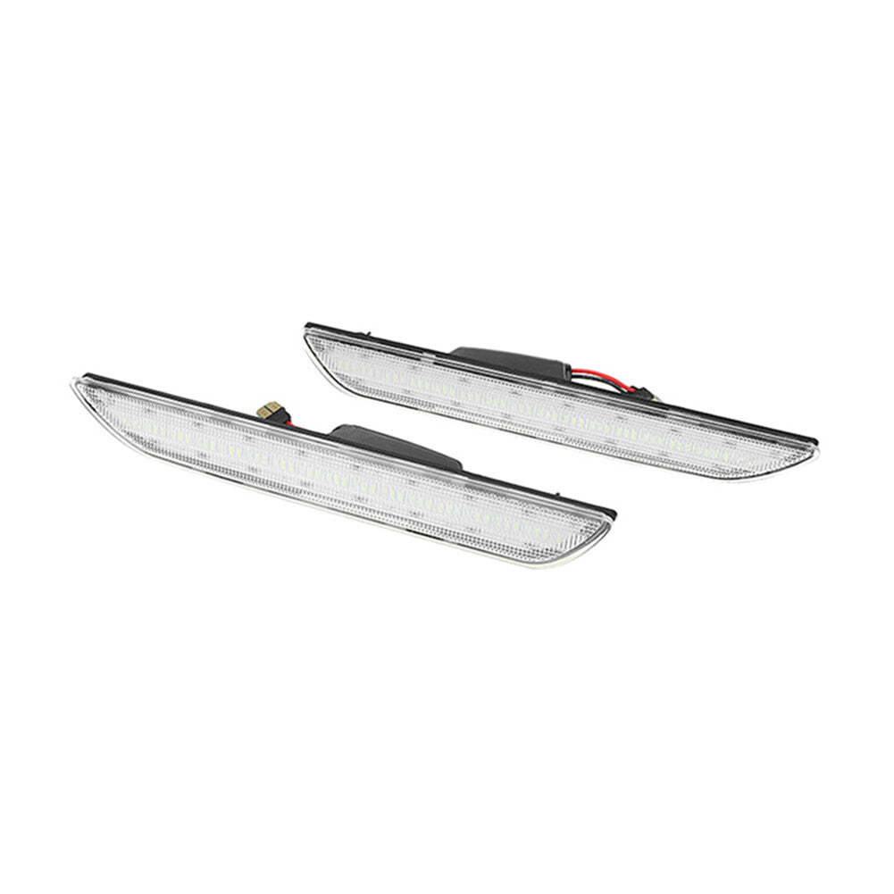 LED Rear Side Marker Lights for Ford for Mustang 2015-2022 White Case and Lamps