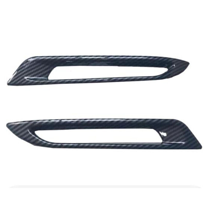 for Toyota BZ4X 23-2024 Carbon Fiber Rear bumper Fog Light Lamp Cover Frame Trim