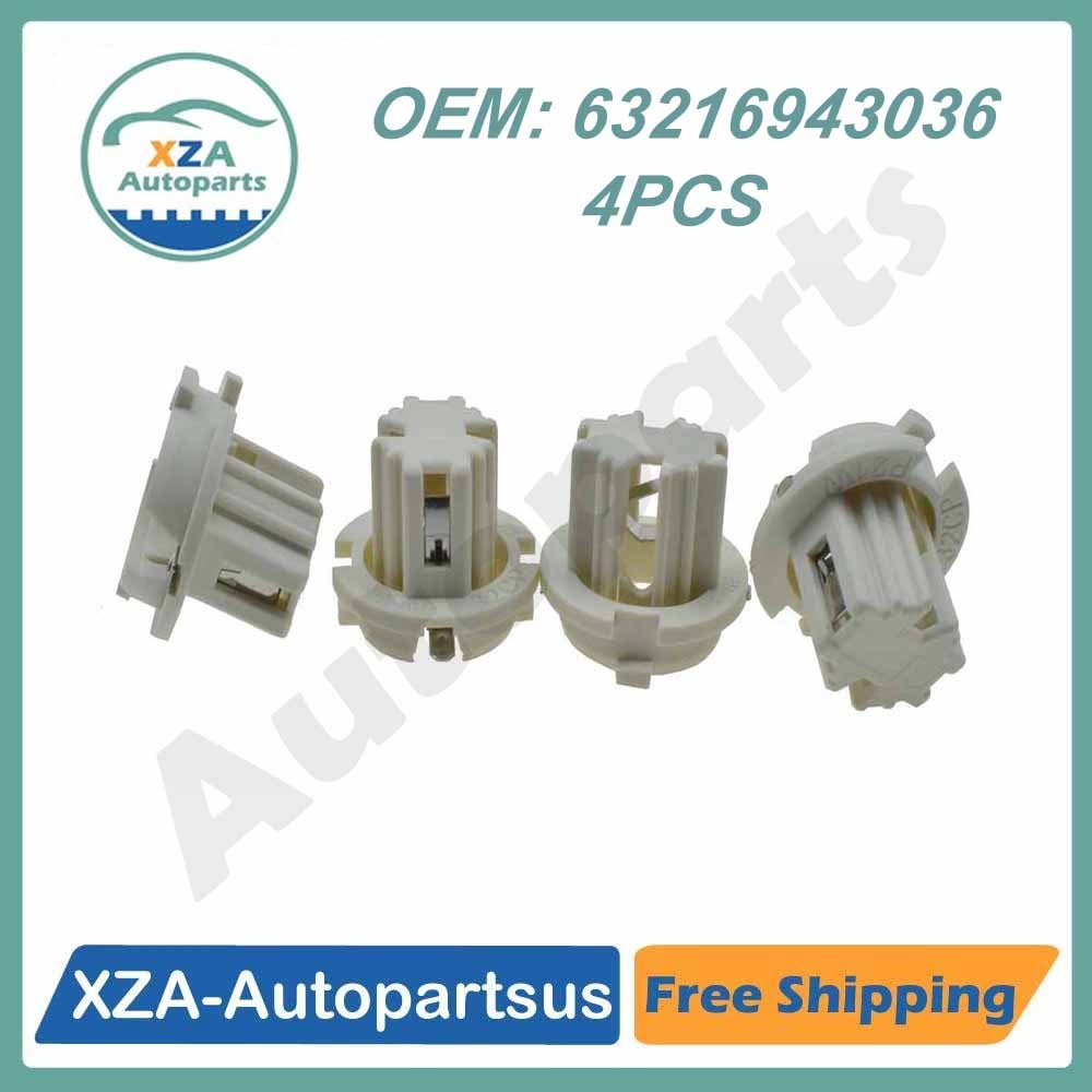 4Pcs Tail Light Brake Lamp Bulb Socket Holder for BMW for X5 E53 E70 E65 63216943036
