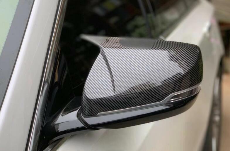 for Cadillac CT5 20-2024 Carbon Fiber Door OX Horn Rearview Mirror Cover Trim 2P