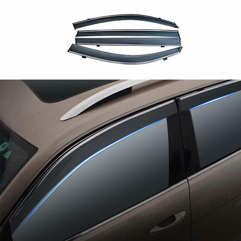 4P for Volkswagen Atlas 2018-23 Side Window Visor Shade Sun Rain Guard Deflector