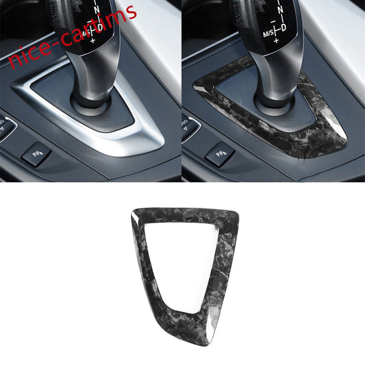 for BMW 1 2 3 4 Series 3GT F30/34 2013-19Forged Carbon Fiber Gear Shift Box Trim