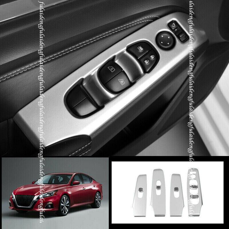 for Nissan Teana Altima 2019-2022 Silver ABS Window Lift Panel Switch Cover Trim