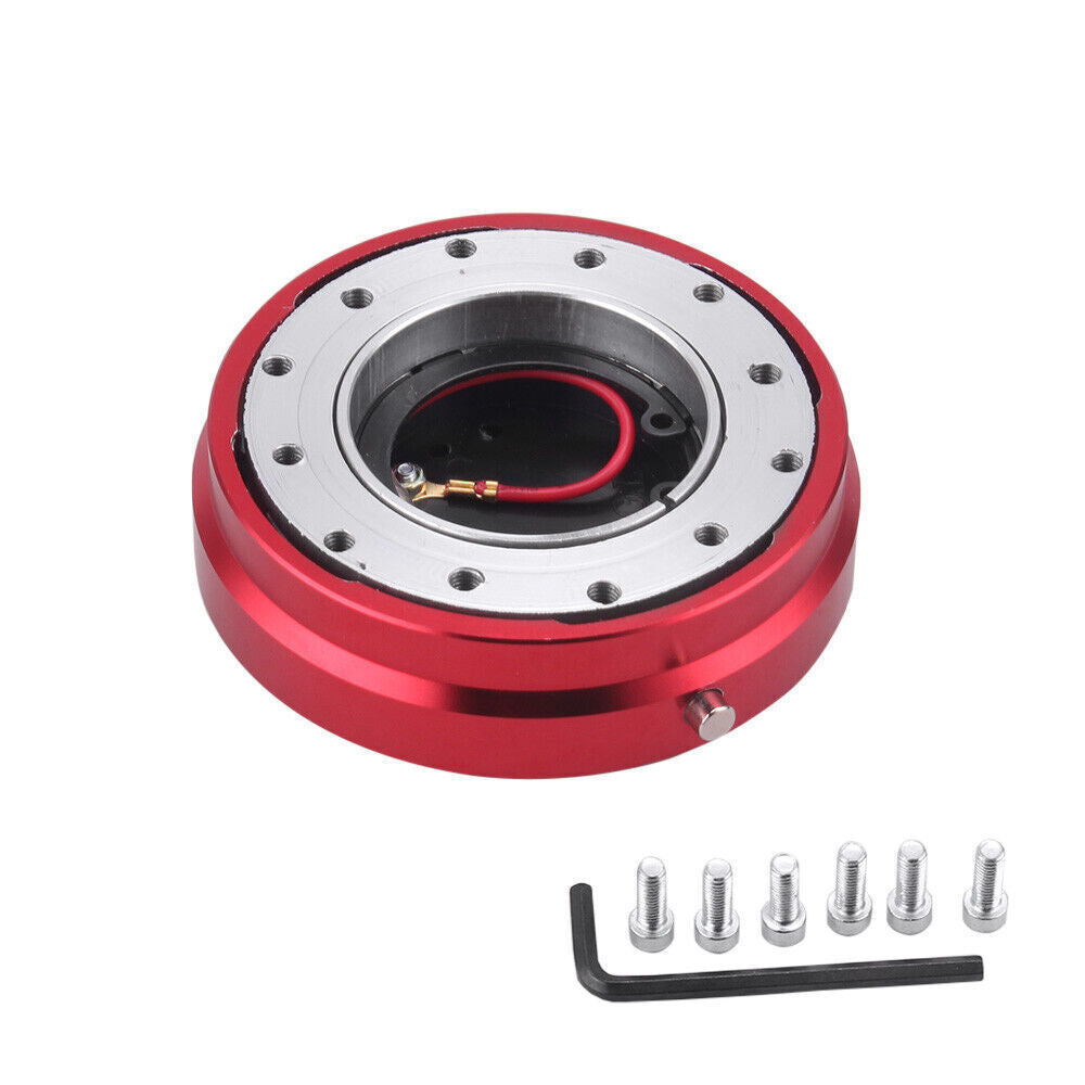 2X Universal 6 Hole Steering Wheel Quick Release Hub Racing Adapter Snap Off