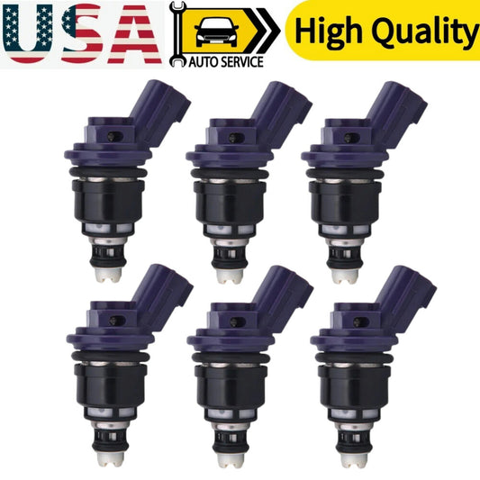 6 x Fuel Injectors 16600-21U01 for 90-96 for Nissan 300ZX 3.0 V6 16600-67U01 370cc