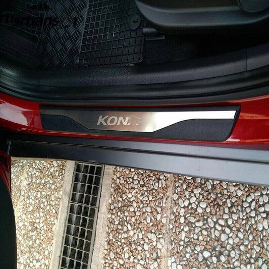 for Hyundai Kona 2018-2023 Door Sill Scuff Guard Mouldings Protector cover Trim