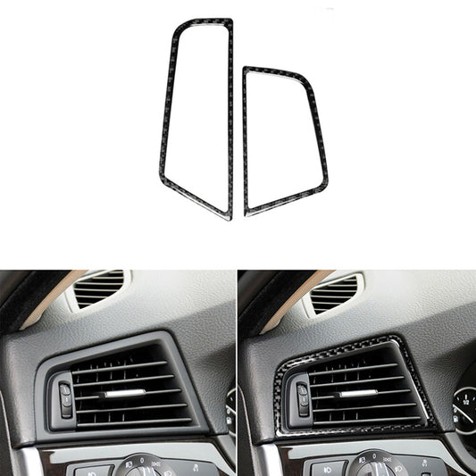 2x carbon fiber side air outlet trim for BMW 5 Series F10 2011-2017