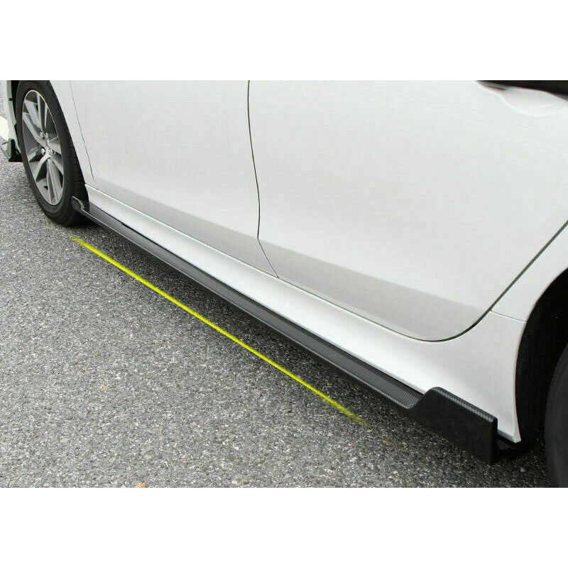 2x for Honda for Civic 2022-23 Carbon ABS Side Skirt Extension Spoiler Lip Splitter