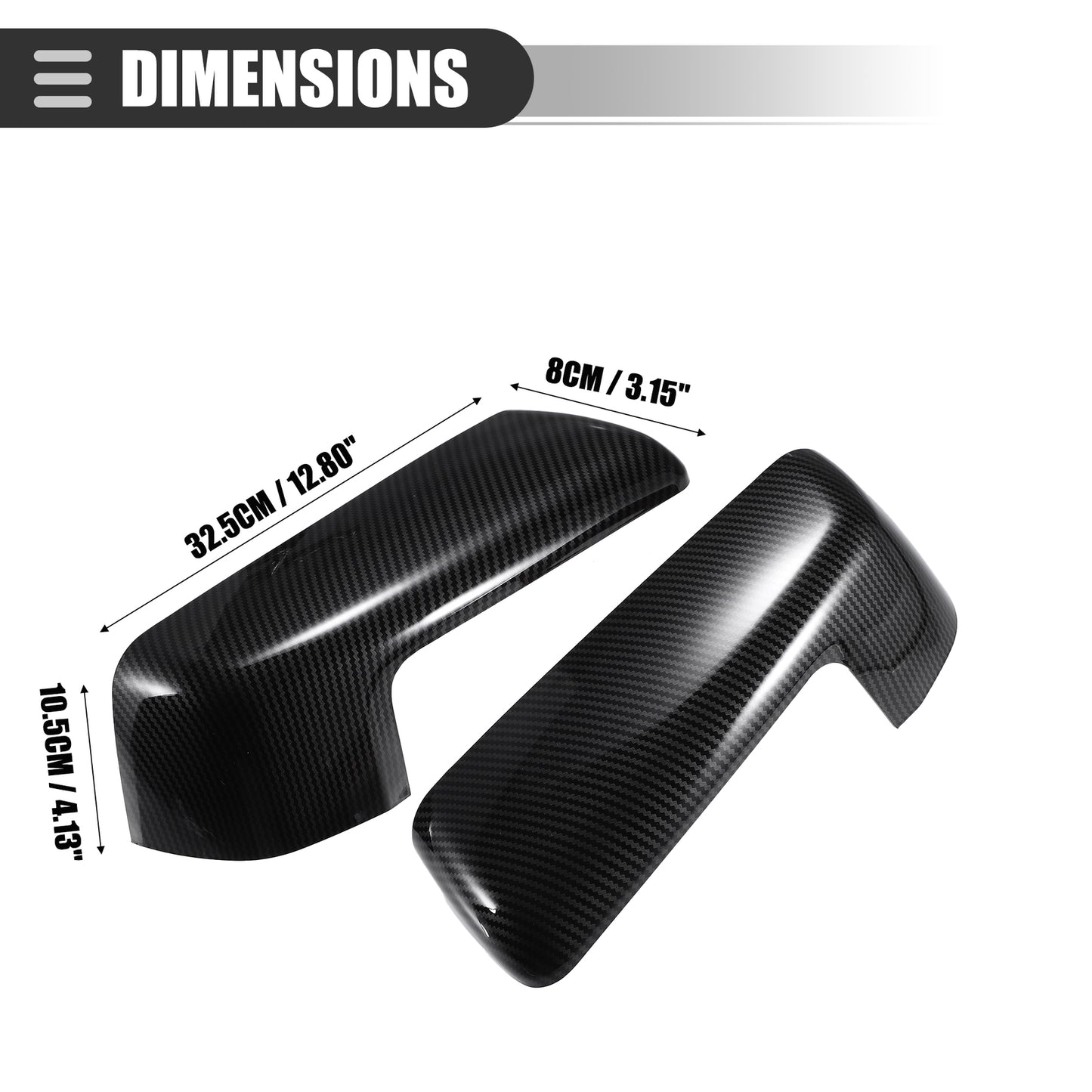 Carbon fiber half-mirror cover for 2019-2023 for Chevrolet Silverado/ for GMC for Sierra 1500
