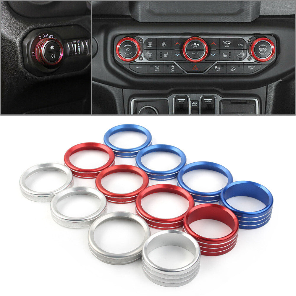 4-piece air conditioning switch Knob cover decoration suitable for 2018/19 for Jeep for Wrangler JL