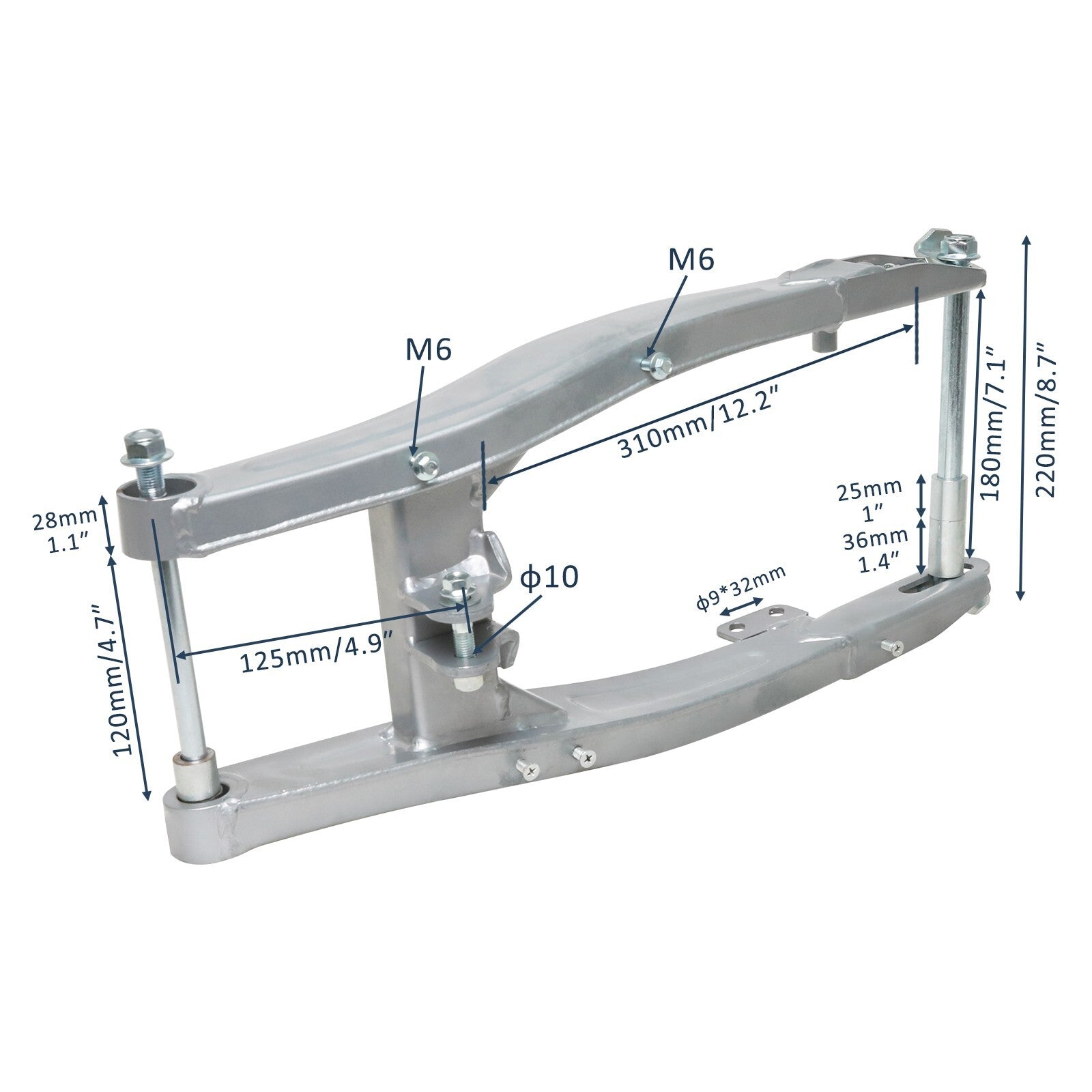 14-inch rear shock absorber, swingarm, 90/100-14 tire grooves, bicycle CRF70, Taodao, 125cc, 140cc.