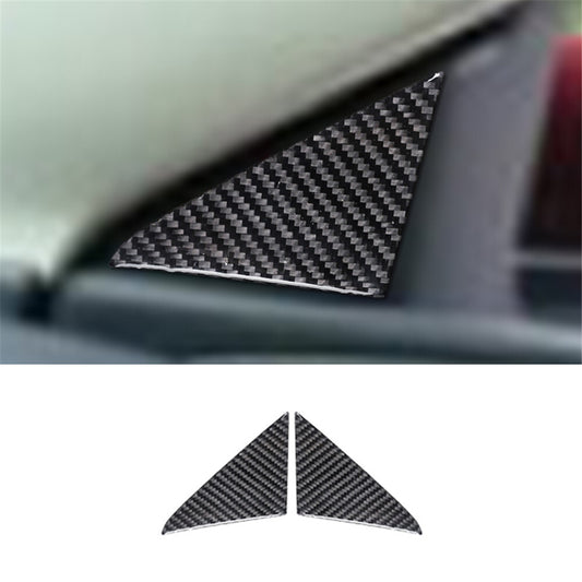 2Pcs Carbon Fiber Front Door Pilar Cover Trim for Chrysler 200 2015-2017