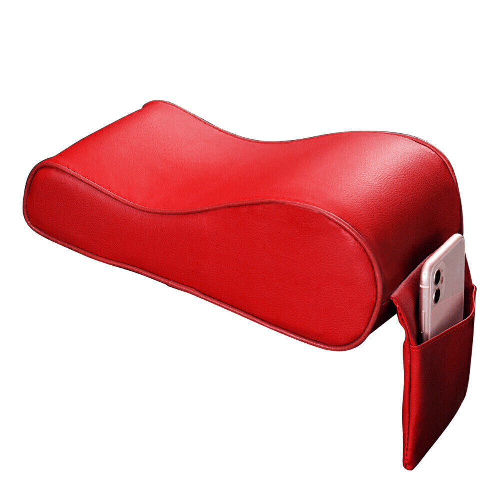 PU Memory Foam Center Console Armrest Box Cushion Pad Cover Mat Red for Car SUV