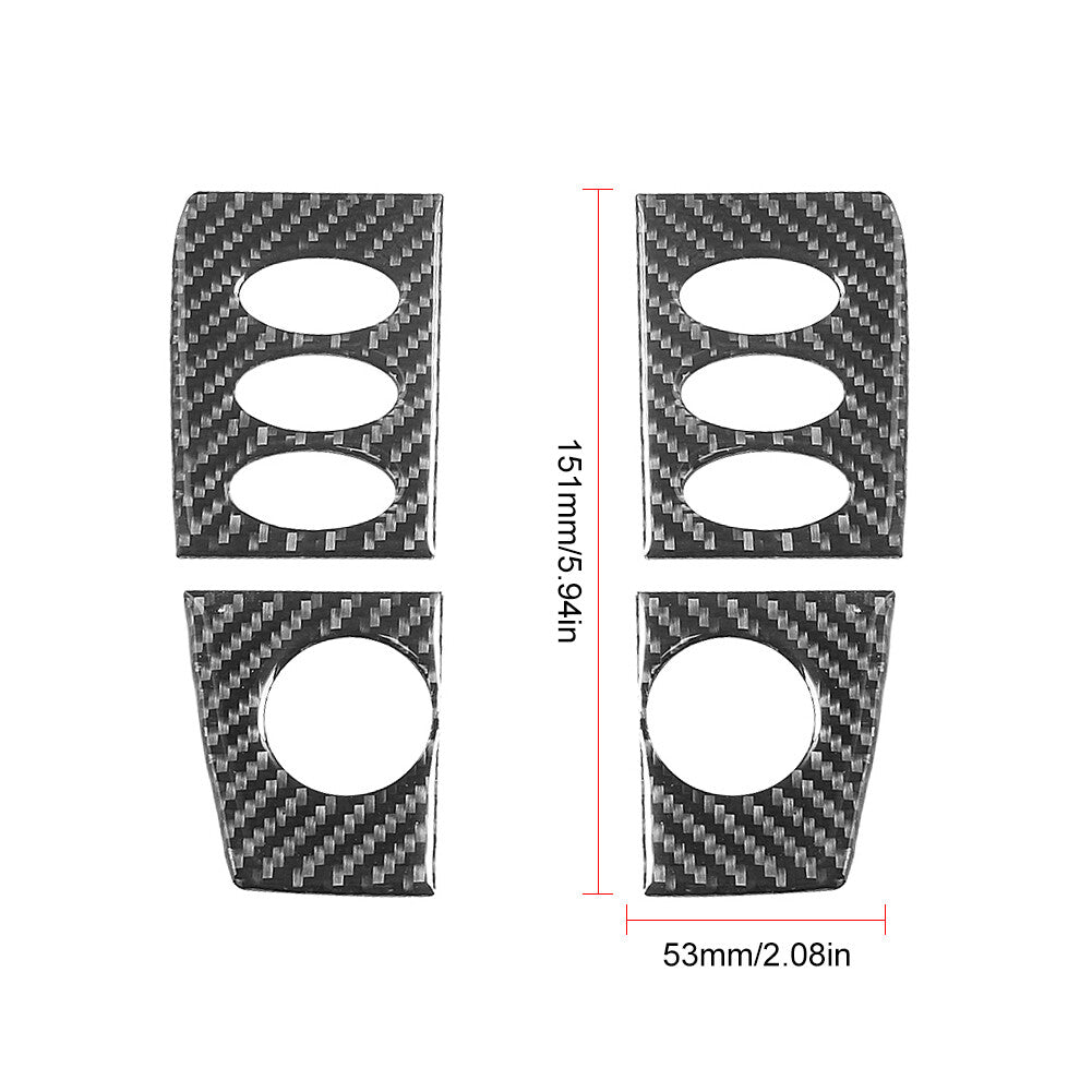 4x for Porsche Boxster/996 Carbon Fiber Radio Console Side Cover Trim 1998-2004
