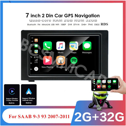 Fit for Saab 9-3 93 2007-2011 Car Radio Stereo Touch Screen GPS Navi Android 13