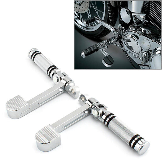Footrest Footpegs With Heel Rest Chrome Fit for Harley Sportster XL 883 1200 Softail