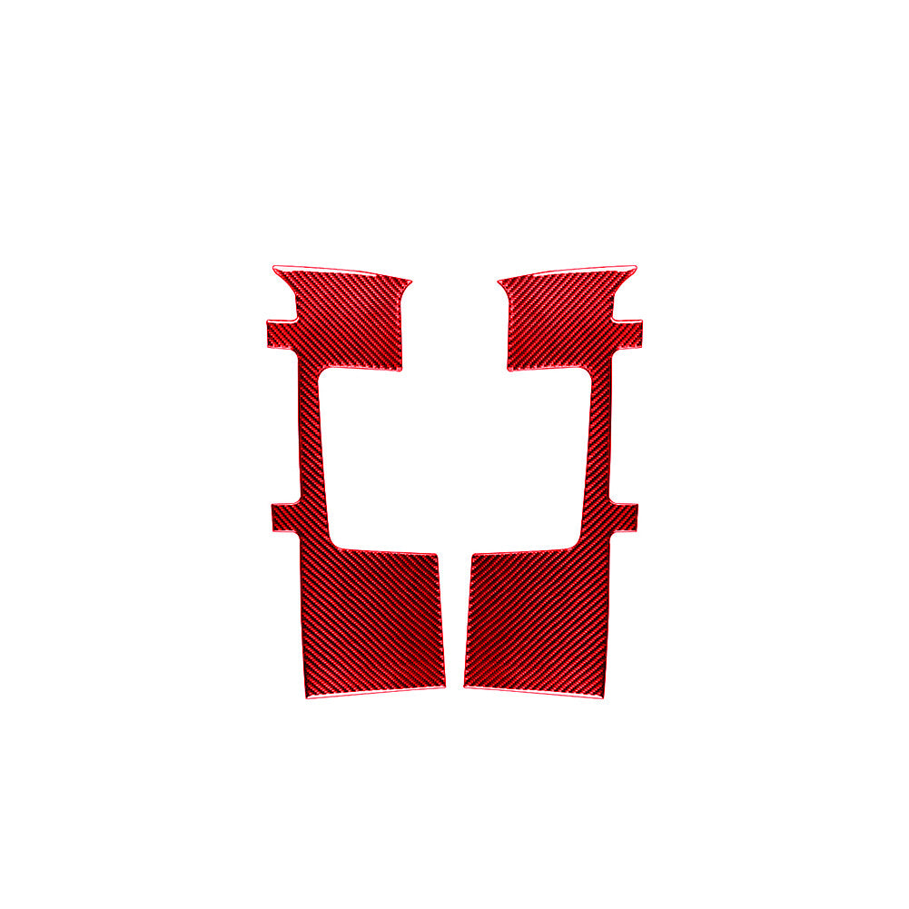 Red Carbon Fiber Safety Belt for Seat Panel Cover Trim for Toyota Tundra 2014-2018