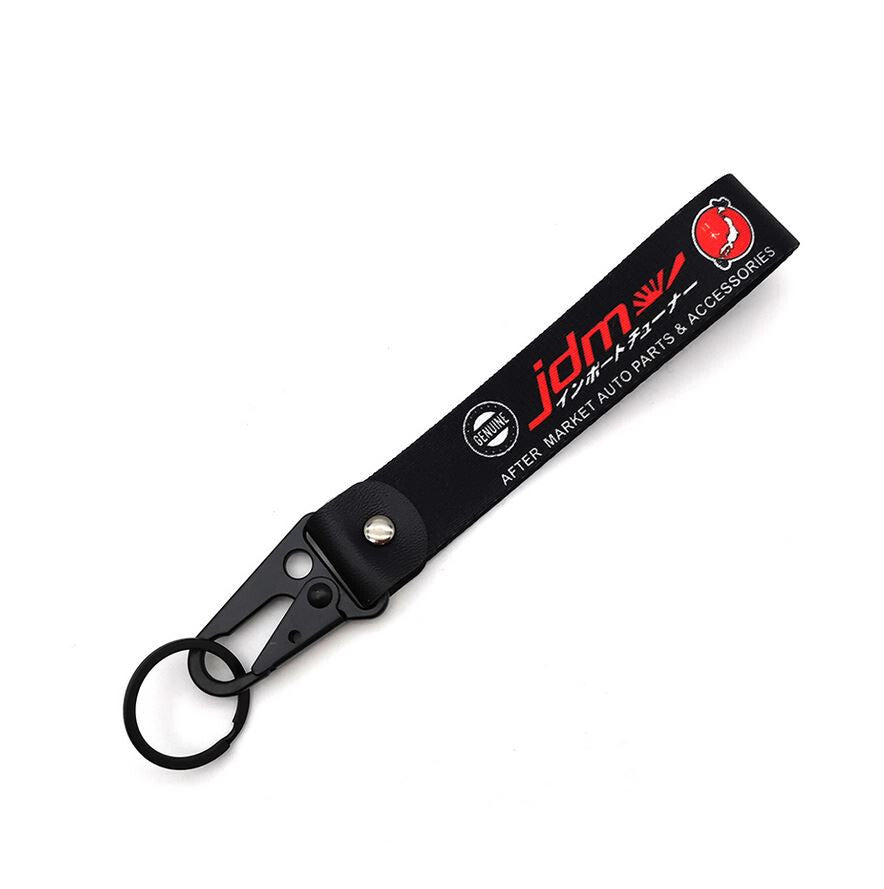 1-Piece Car Keychain/Key Ring with Lanyard, Car Accessories, JDM Black, Suitable for Nissan