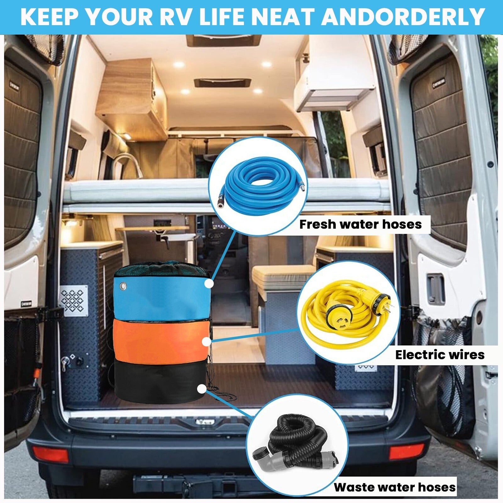 Camper waterproof RV accessories Storage and storage bag RV equipment storage