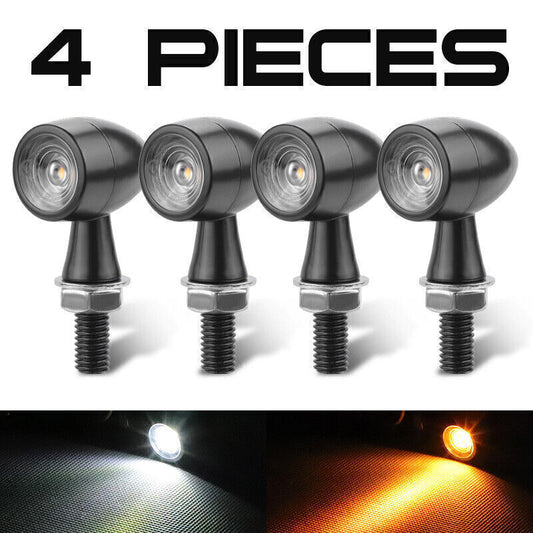 4X Motorcycle LED Bullet for Mini Turn Signals Running Light Blinker For Cafe Racer