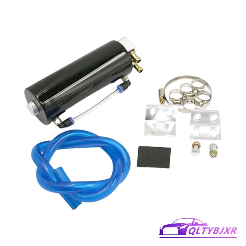 Oil Catch Tank Reservoir Breather Can Billet Aluminum High Capacity Engine Black