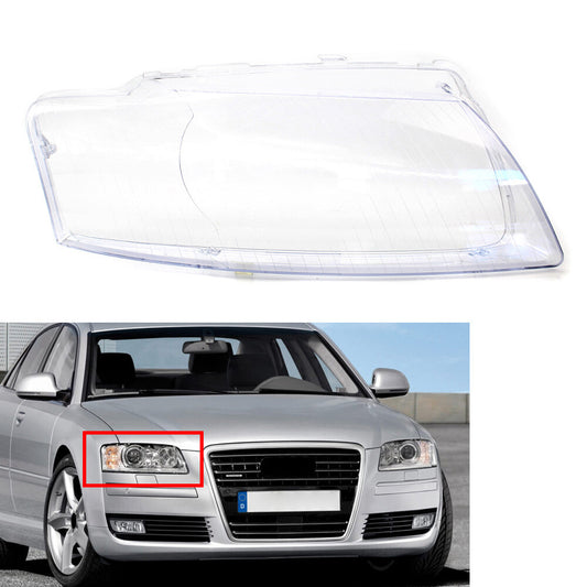 Headlight Lens Cover Headlamp Shell Right for Audi for A8 D3 2005-2010 Transparent