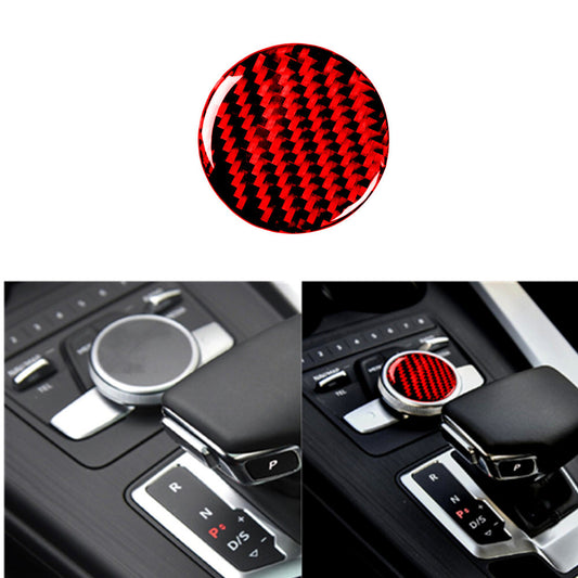 for Audi for A4 B9 2017-2019 Carbon Fiber Central Control Switch Button Cover Trim