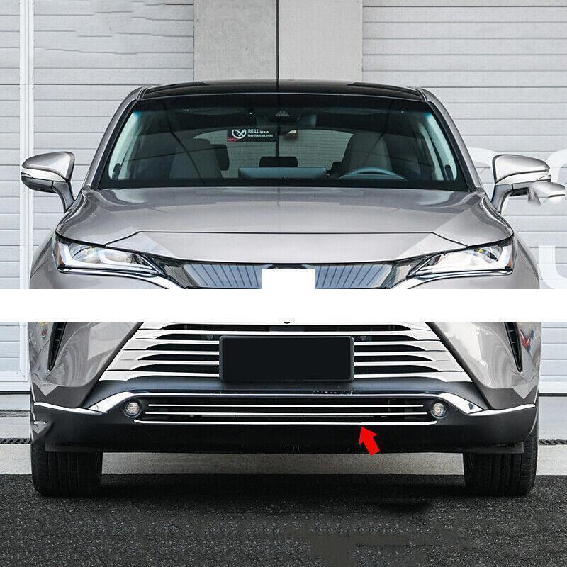 for Toyota Venza 21-2024 Chrome Steel Front Bumper Lower Grille Trim Strips 3PC