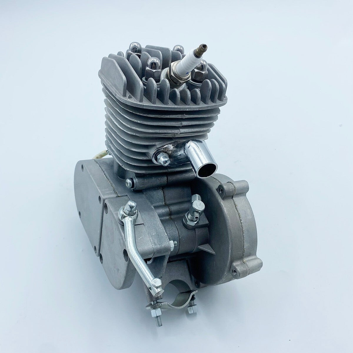 Silver 80cc 2 Stroke Gas Engine Motor For Motorized Motorised Bicycle Bike Cycle
