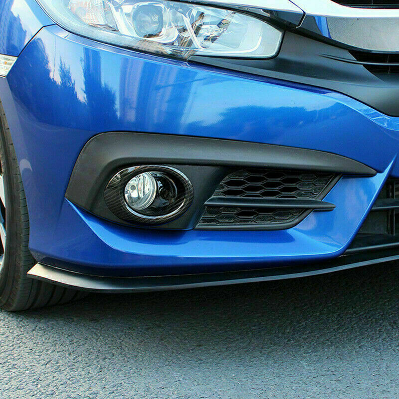 for Honda for Civic Sedan 19-2021 Carbon Fiber Front Fog Light Lamp Ring cover Trim