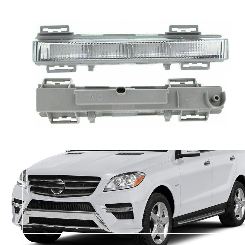 Pair for Mercedes-Benz W166 2012-15 Front LED Daytime Running Light DRL Fog Lamp