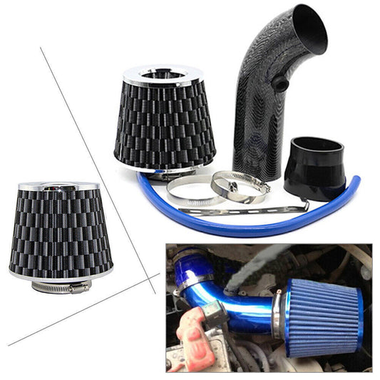 Universal Cold Air Intake Filter Induction Kit Pipe Power Flow Hose System Car